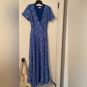 Pink Lily Wrap Maxi Dress